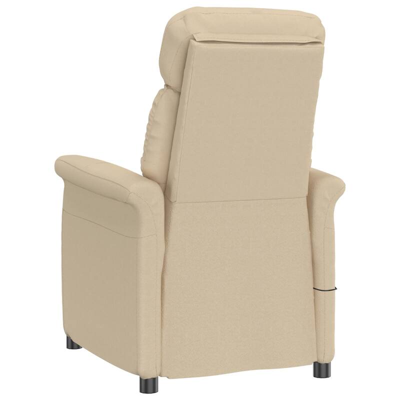 vidaXL Massage Chair Dark Grey/Light Grey/Cream Microfibre Fabric
