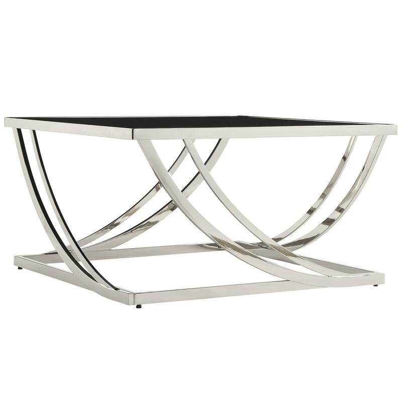 Anson Steel Sculptural Modern Coffee Table by iNSPIRE Q Bold