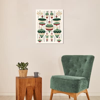 Wynwood Studio Canvas Holiday and Seasonal Ornaments for my Tree Gold Glam Wall Art Canvas Print