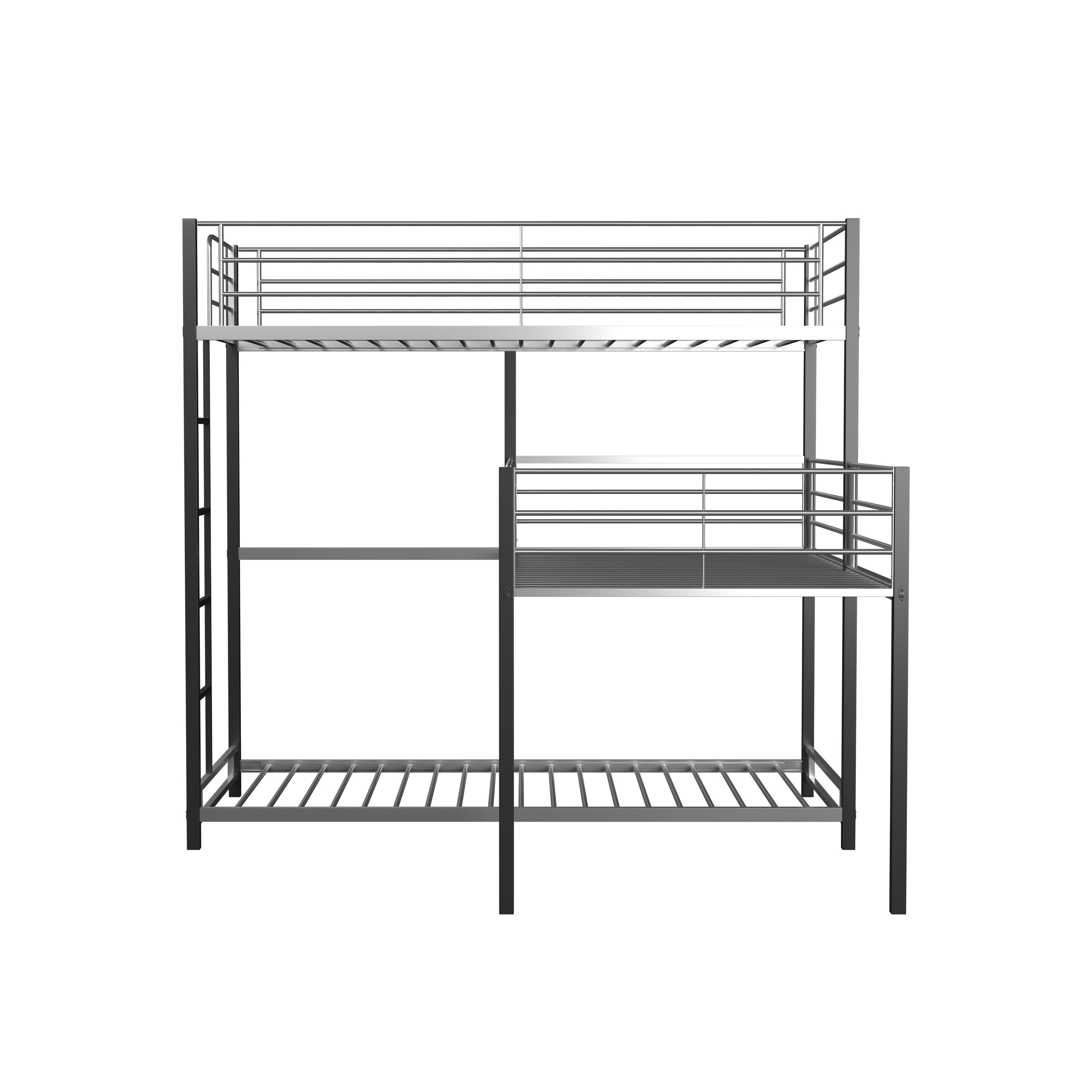 Furniture of america hilt contemporary shop black twin triple bunk bed