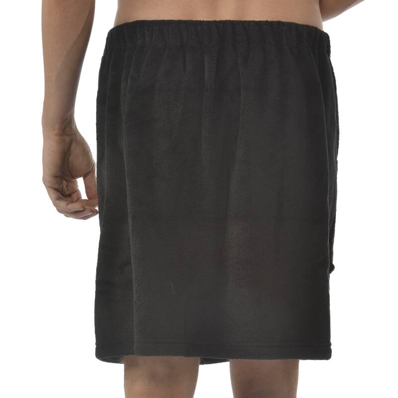 Leisureland Men's Coral Fleece Spa Wrap