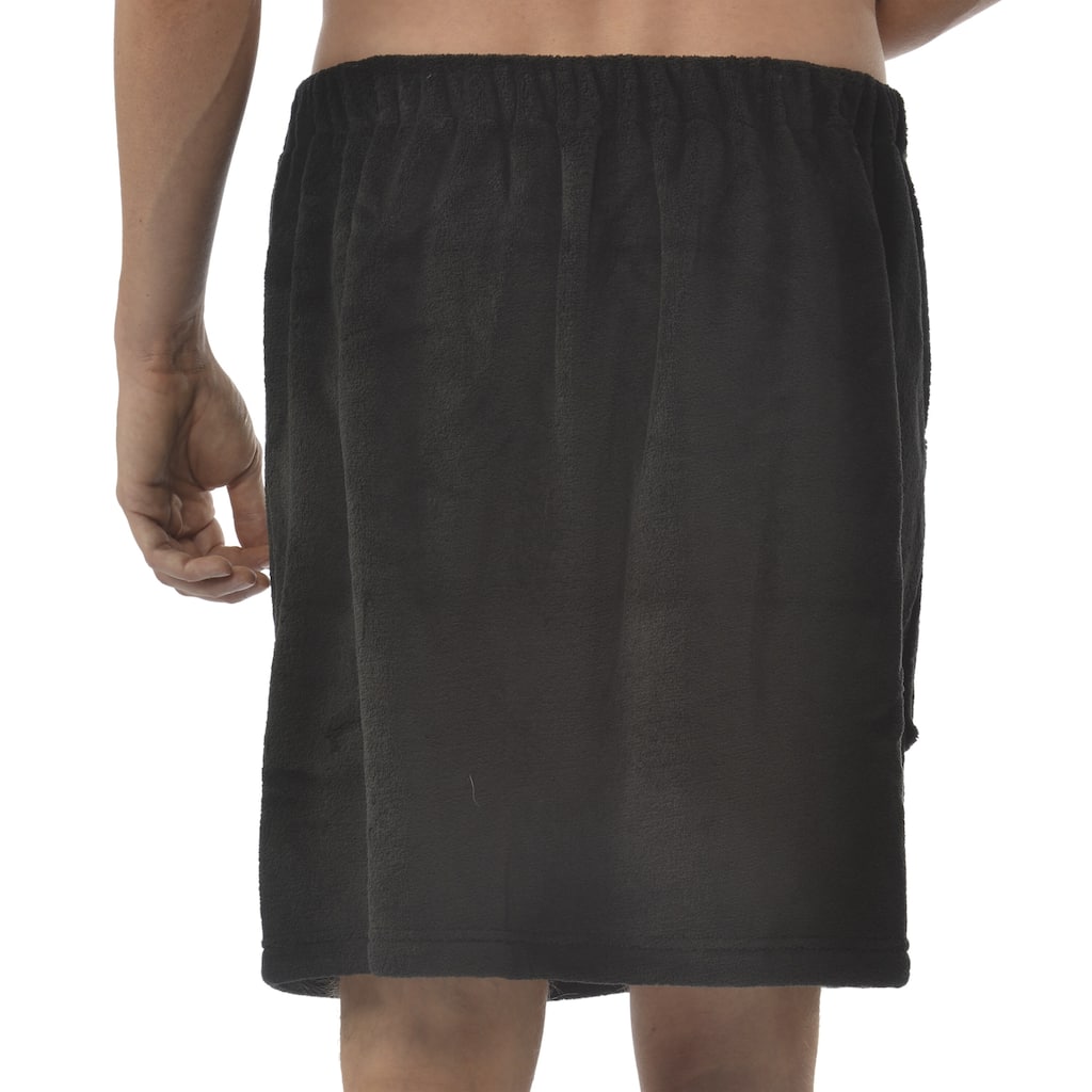 Leisureland Men's Coral Fleece Spa Wrap