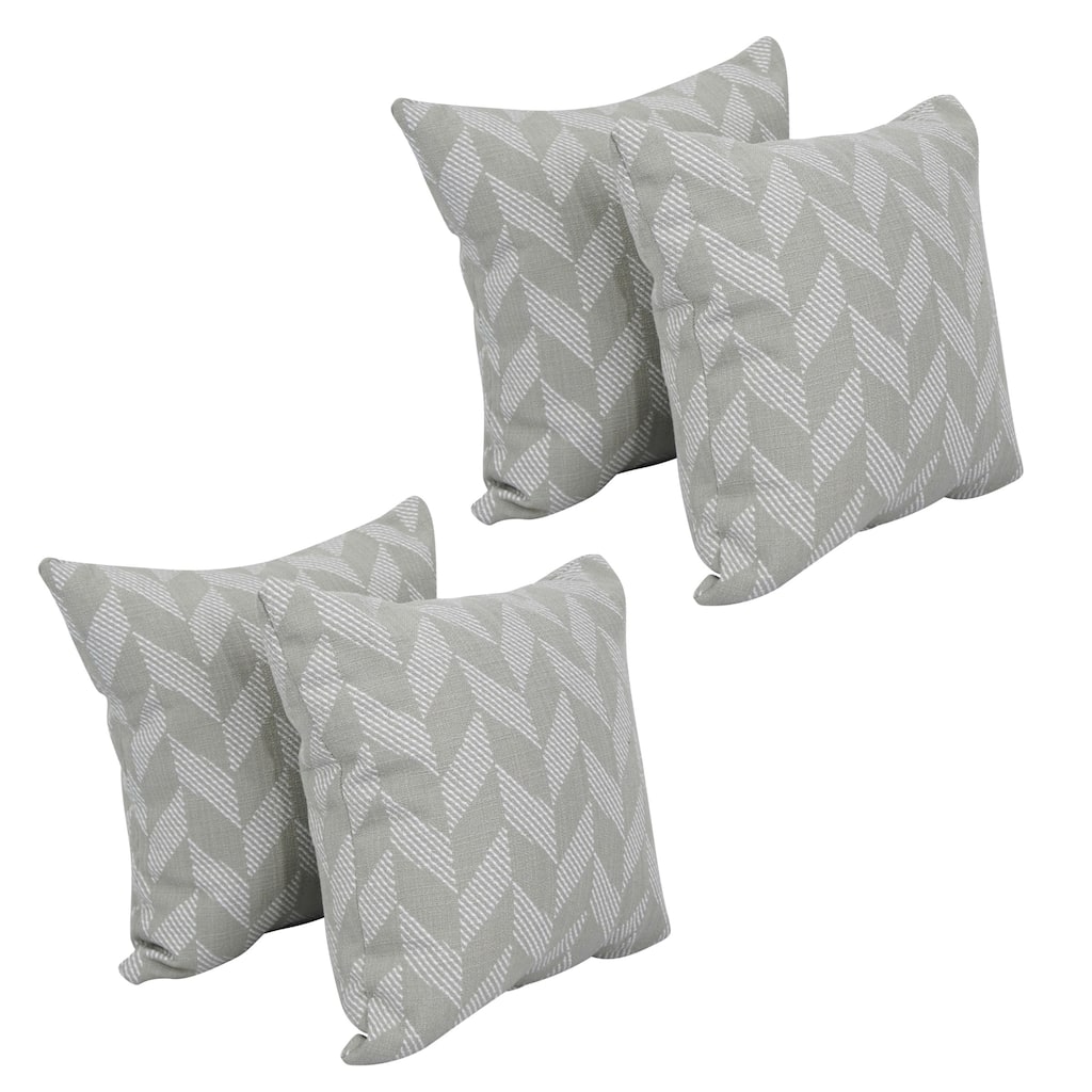 Blazing Needles 17-inch Square Throw Pillows (Set of 4)