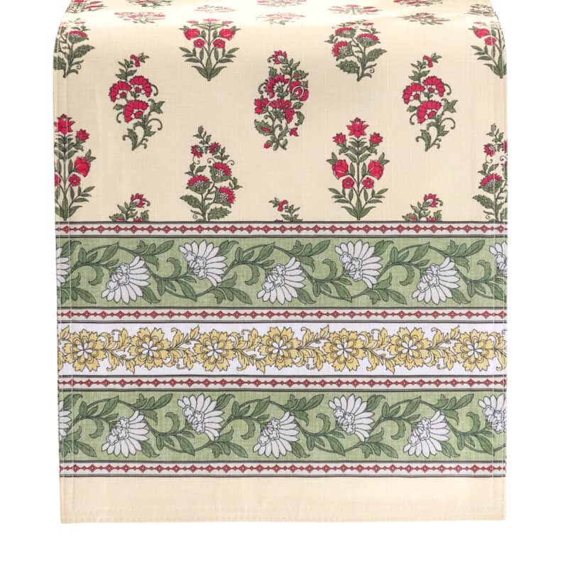 Nomad Harvest Block Print Table Runner - 13x70