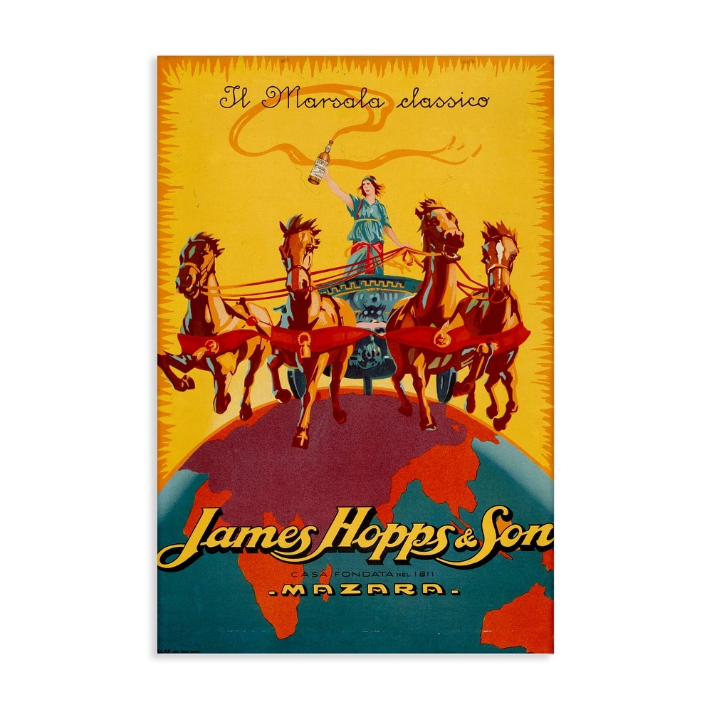 Stupell Great Bullfight Antique Advertisement Canvas Wall Art Design By Marcus Jules