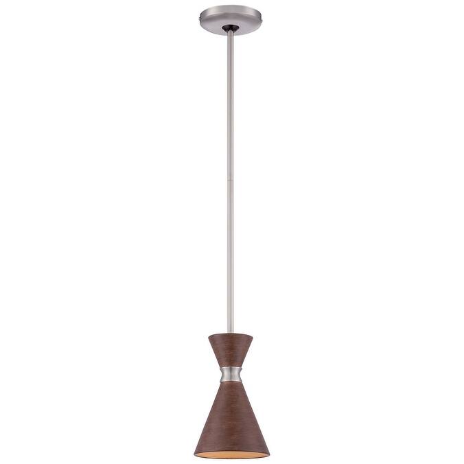 George Kovacs Conic Distressed Koa 1 Light Mini Pendant