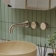 preview thumbnail 1 of 20, Solid Brass 2-Round Knob Handle Wall Mounted Bathroom Faucet