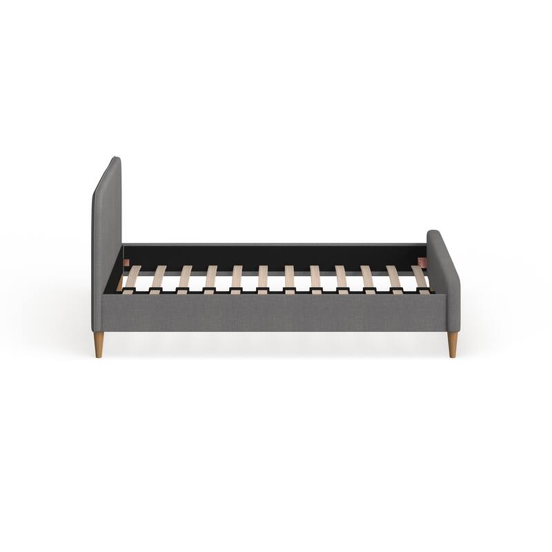 Mid-Century Fabric Upholstered Platform Bed by Baxton Studio