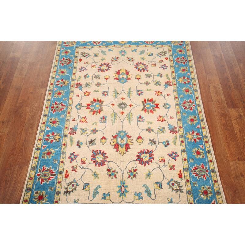 Transitional Oushak Oriental Accent Rug Handmade Wool Carpet - 3'5" x 5'0"