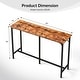 preview thumbnail 4 of 6, 55'' Counter Height Bar Dining Table with Metal Frame Rectangular Pub Sofa Table for Kitchen ,Living Room