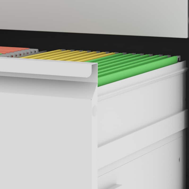 2 Drawer Lateral File Cabinet with Lock, Metal Lateral Filing Cabinet, Steel Wide Horizontal Filing Cabinets for Letter/Legal