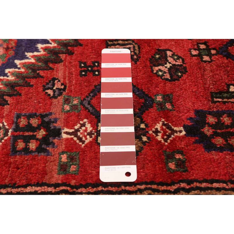 ECARPETGALLERY Hand-knotted Andelz Red Wool Rug - 4'4 x 7'4