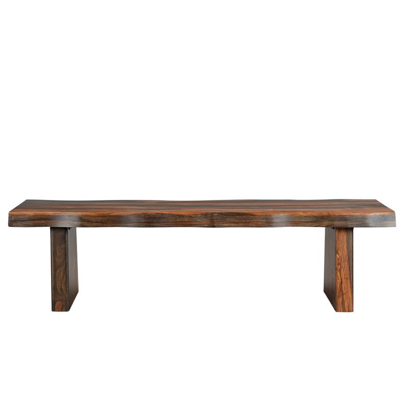 Avenue 68" Live Edge Wood Dining Bench