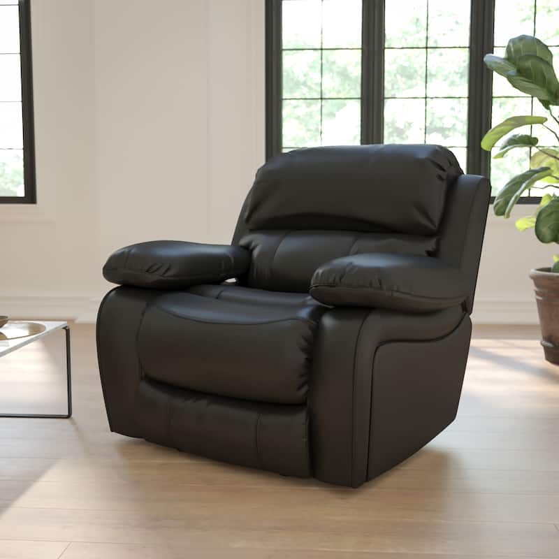 LeatherSoft Rocker Recliner - Black