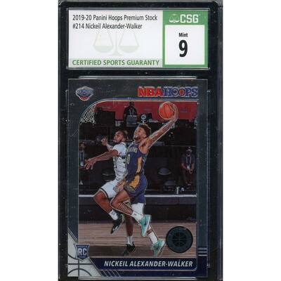 Nickeil Alexander-Walker 2019 Panini Hoops Premium Stock Rookie Card #214 CSG 9 - 8'6" x 11'6"