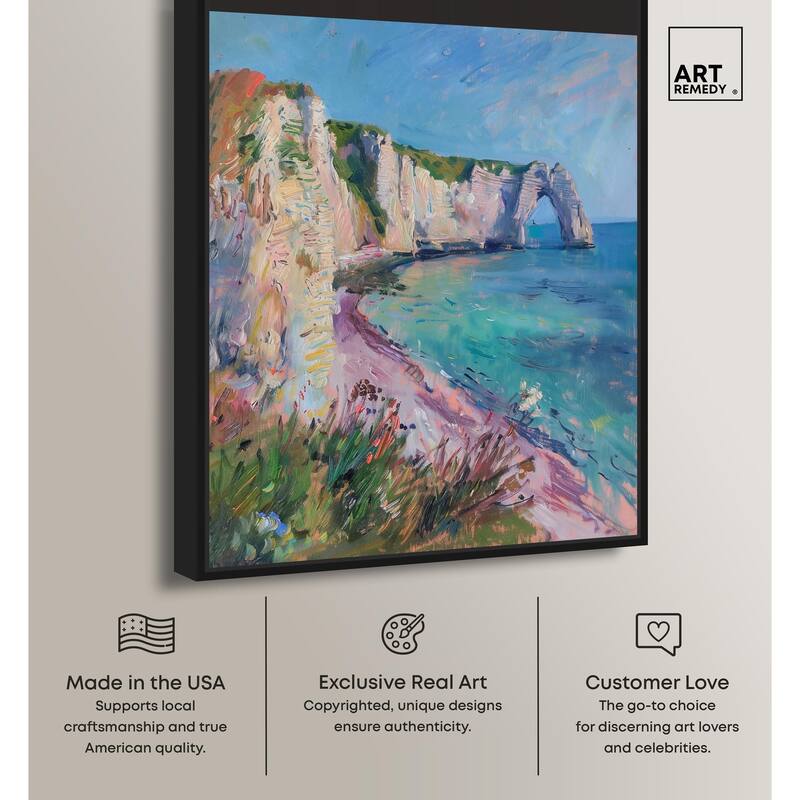 Cliffs of Etretat Canvas by Art Remedy