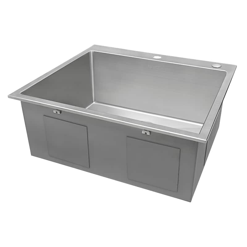 Ruvati 18 x 20 inch Drop-in Topmount Rounded 16 Gauge Stainless Steel Kitchen Sink Single Bowl - RVH8006 - 18" x 20″