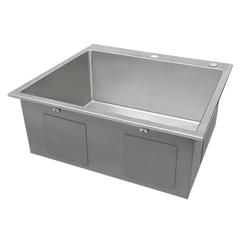 Ruvati 25-inch Drop-in Tight Radius Topmount 16 Gauge Stainless Steel Kitchen Sink Single Bowl - RVH8007 - 25" x22"