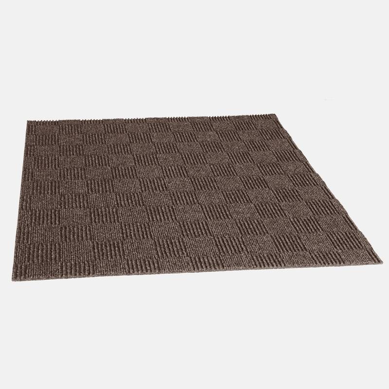 Foss Floors Crochet 24"x24" Peel and Stick Indoor/Outdoor Carpet Tiles 15/Box