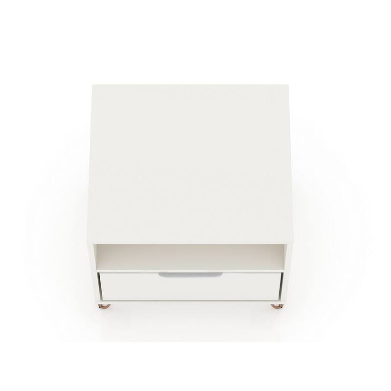 Manhattan Comfort Rockefeller 1-Drawer Nightstand (Set of 2)