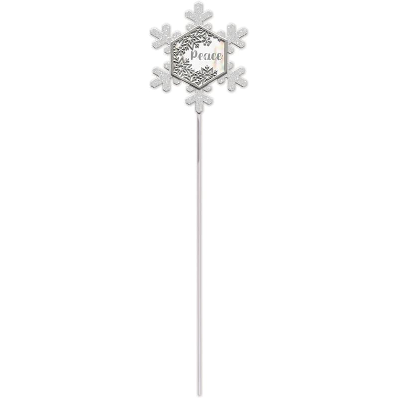 Peace Snowflake Pick 18" -Set of 2