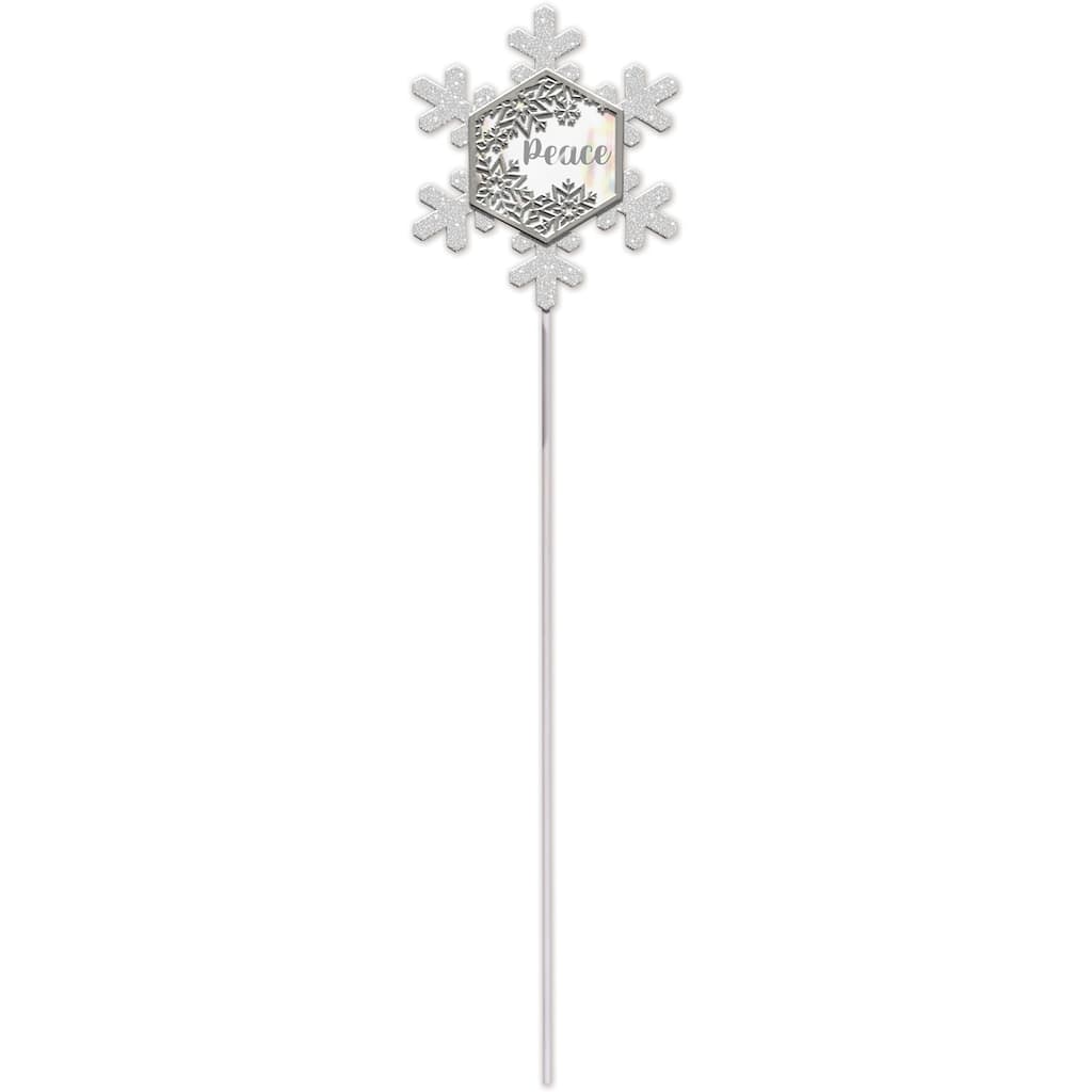 Peace Snowflake Pick 18" -Set of 2