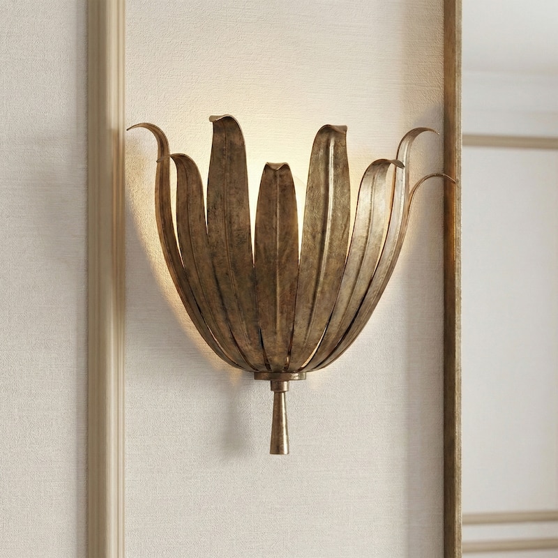 Acroma 2-set Steel Dimmable Steel Wall Sconce with Floral Design