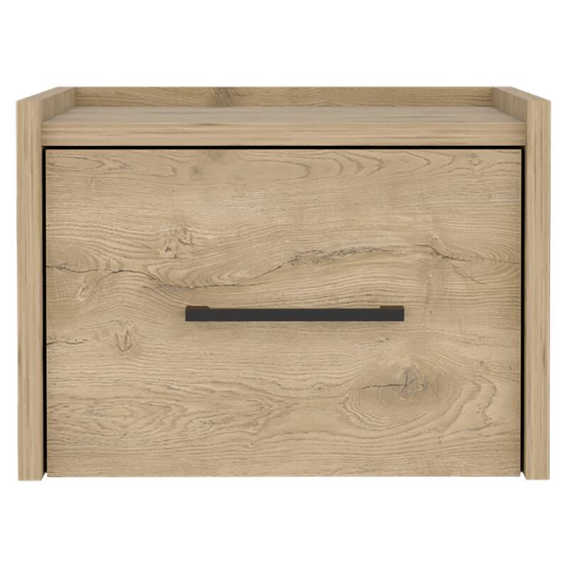 Wall-Mounted Floating Nightstand with Drawer, Space-Saving Design for Bedroom or Living Room