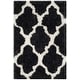 preview thumbnail 57 of 62, SAFAVIEH Handmade Barcelona Shag Attie Polyester Rug 2' x 3' - Graphite/Ivory - Rectangle