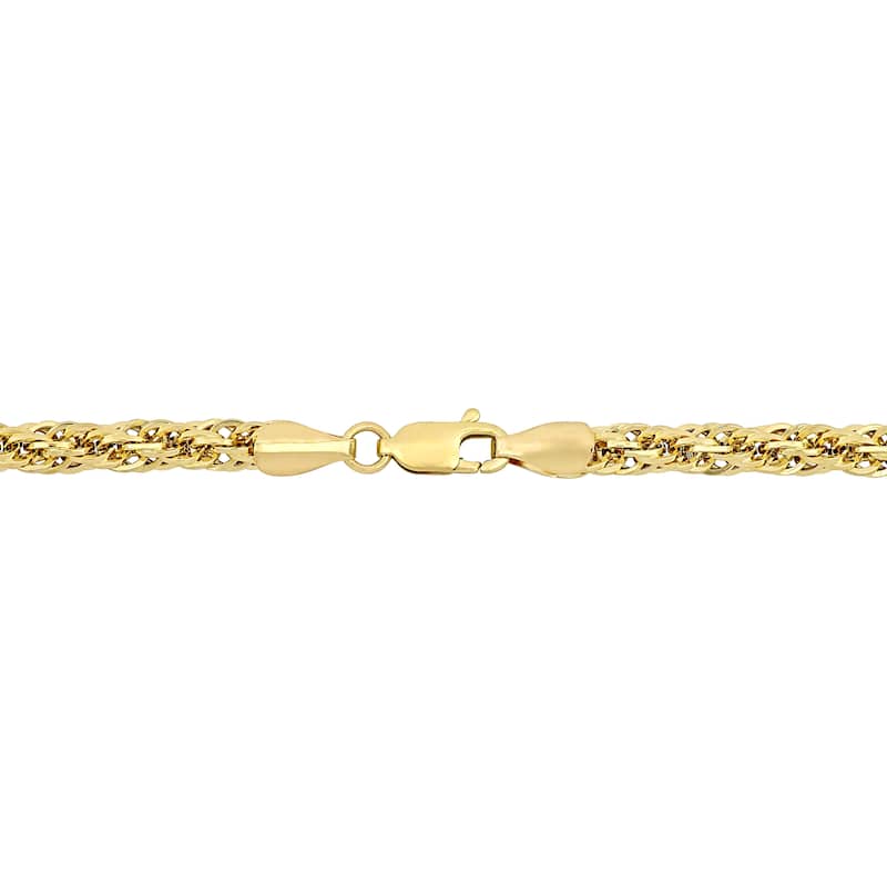 Miadora 4mm Infinity Rope Chain Necklace in 14k Yellow Gold-22 in