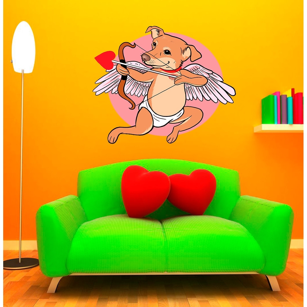 Cupid Dog Decal, Cupid Dog Sticker, Cupid Dog Wall Decor-image