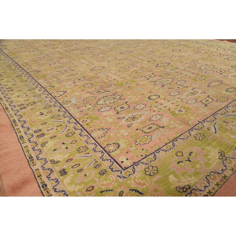 Antique Vegetable Dye Sultanabad Persian Wool Carpet - 8'9" x 11'7"