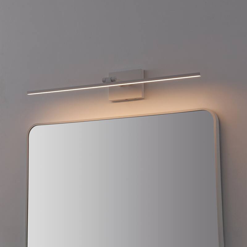 28" Swivel Integrated Dimmable LED Rechargeable Picture Light, Sensor, by JONATHAN Y - N/A - White