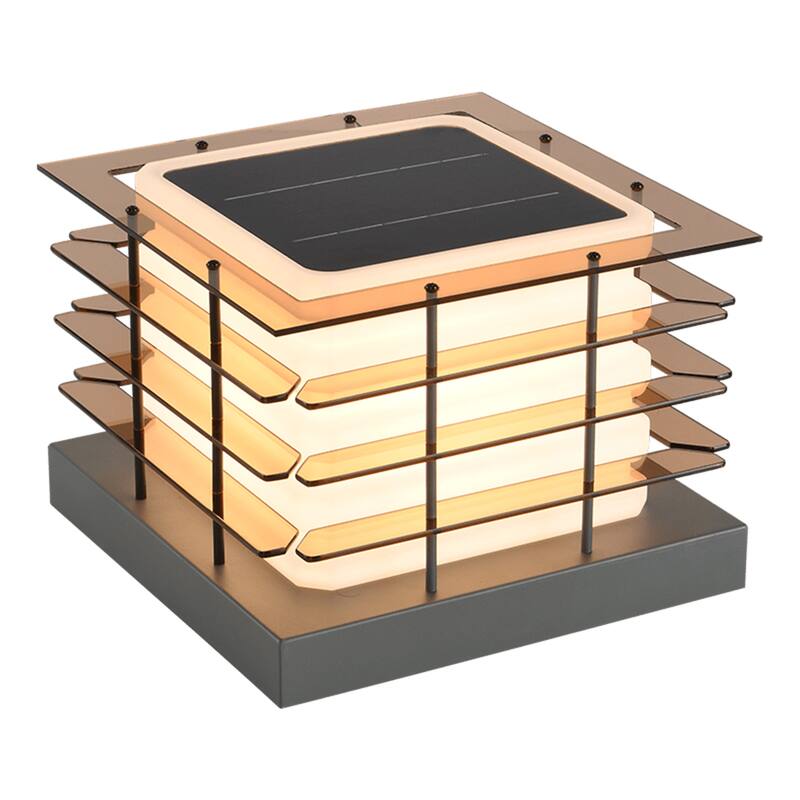 Outdoor Solar Powered Post Light, Outdoor LED Cap Light