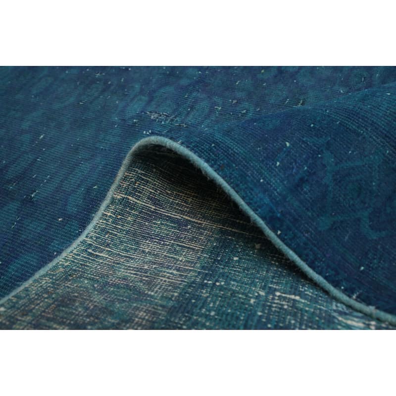 ECARPETGALLERY Hand-knotted Color Transition Blue Wool Rug - 4'2 x 7'1