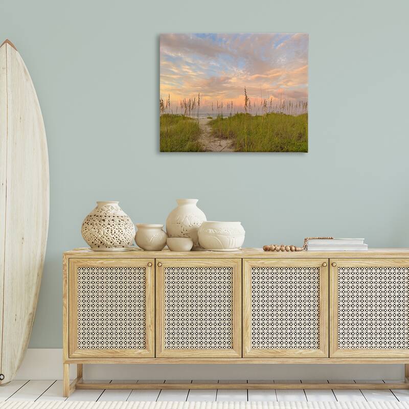 Stupell Serene Coastal Path Grasses Canvas Wall Art Design By Mary Lou Johnson