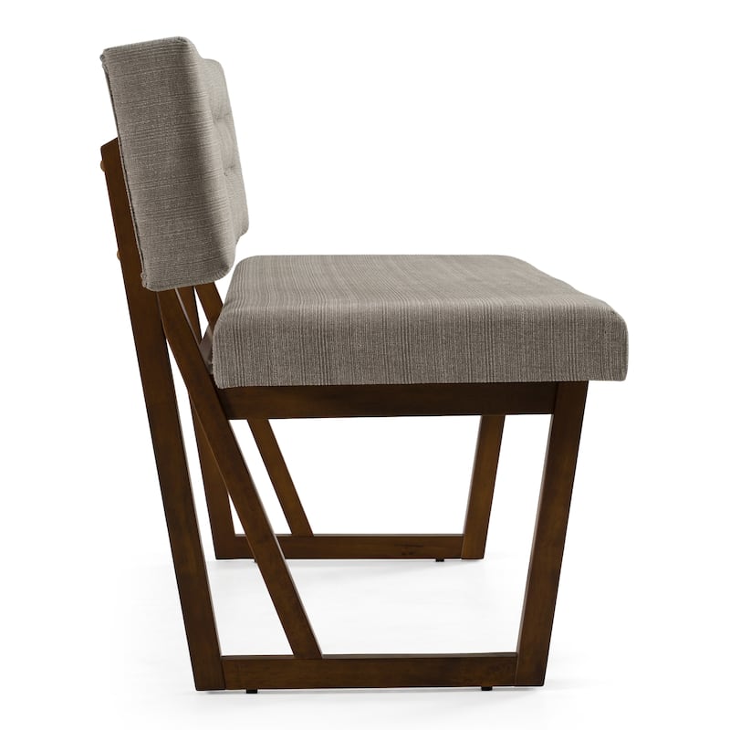 Modrest Jordan Modern Grey & Walnut Dining Bench