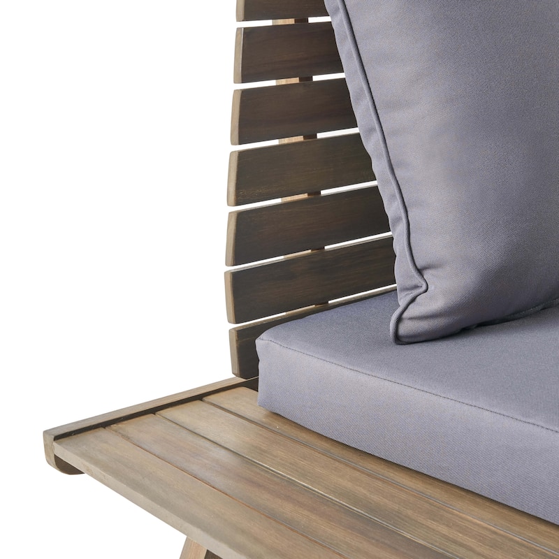 Sedona Acacia Wood Outdoor Club Chairs with Cushions by Christopher Knight Home