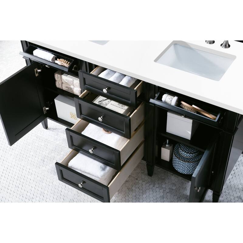 James Martin Vanities 650-V60D-3WZ Brittany 60" Double Basin Poplar