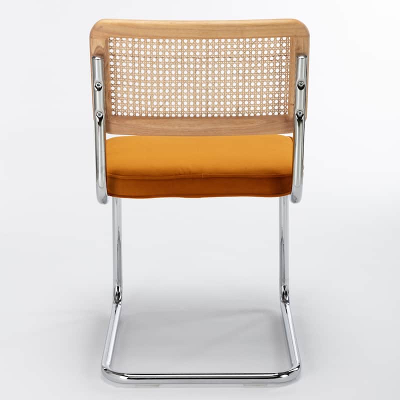 Latham Cane Back Velvet Side Chair (Set of 2)