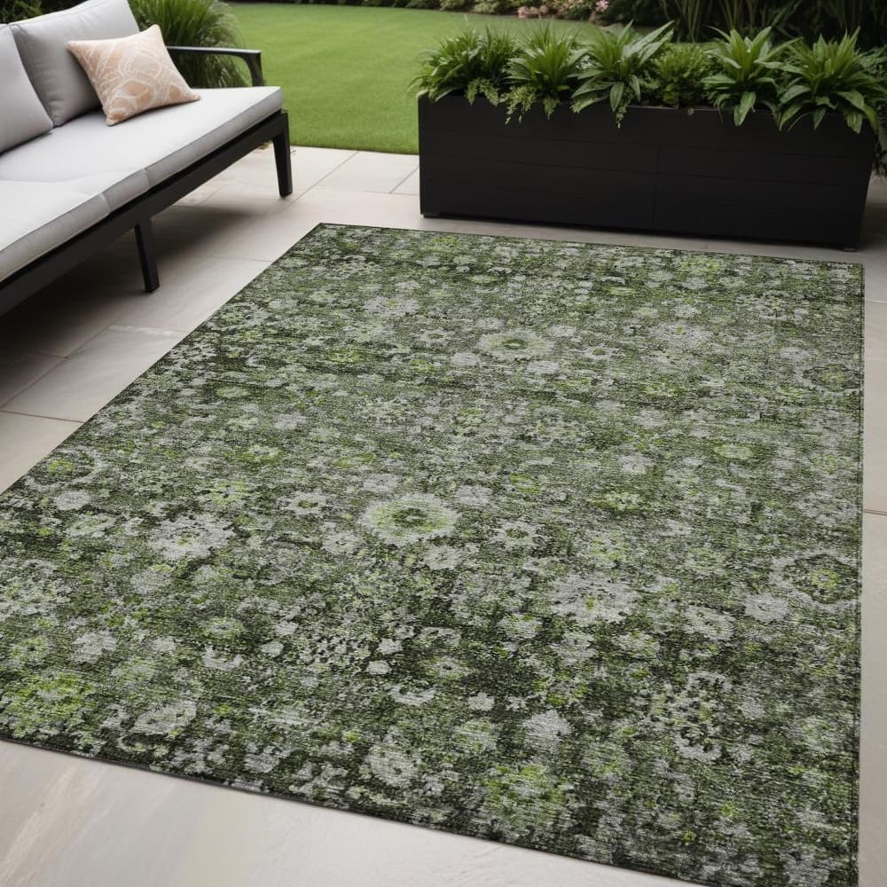 HomeRoots Oriental Traditional Rectangle Outdoor Rug