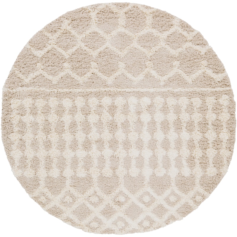 Livabliss Newton Geometric Moroccan Trellis Shag Area Rug