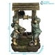 preview thumbnail 8 of 7, Children at the Well Outdoor Water Fountain Water Feature w/ LED - 39"