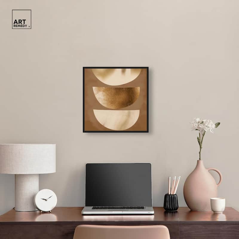 Golden Crescents I Canvas by Art Remedy