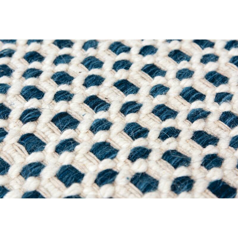 Alora Decor Monarch Basketweave Hand-woven Wool Area Rug.