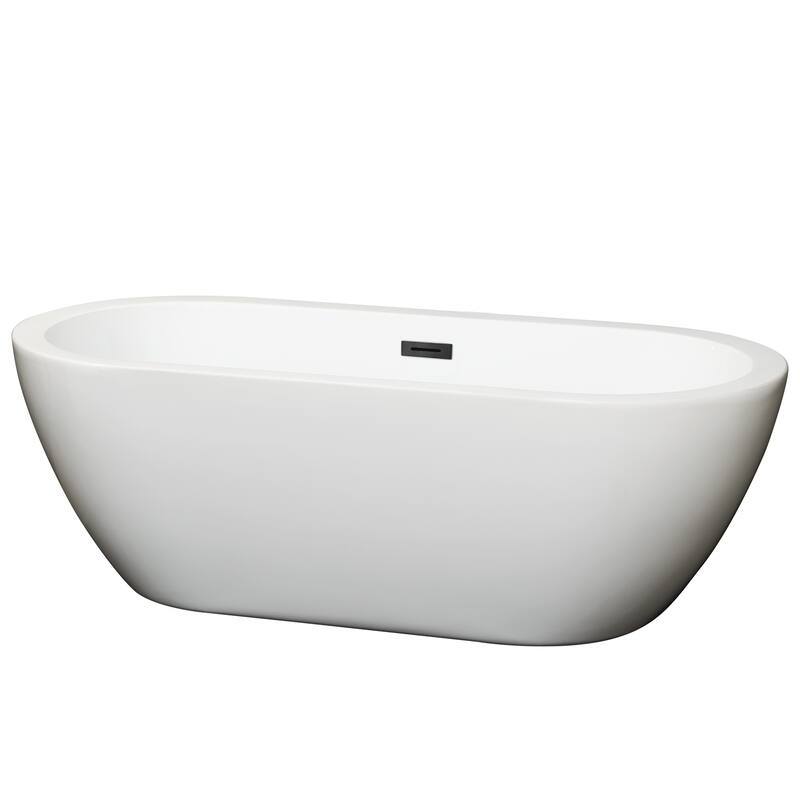 Wyndham Collection Soho 68-inch White Freestanding Soaking Bathtub