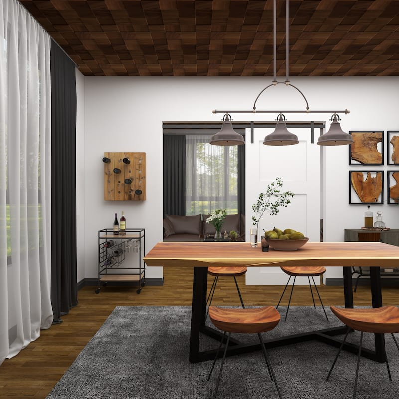 Wood Wall Wine Rack - Brown - Roche River Decor