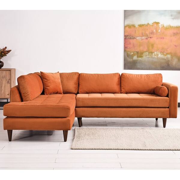 Monte Carlo MidCentury Modern Living Room Corner Velvet Sectional