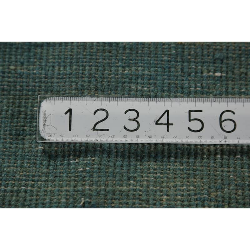 Modern Green Gabbeh Oriental Area Rug Bedroom Handmade Wool Carpet - 3'7" x 5'9"