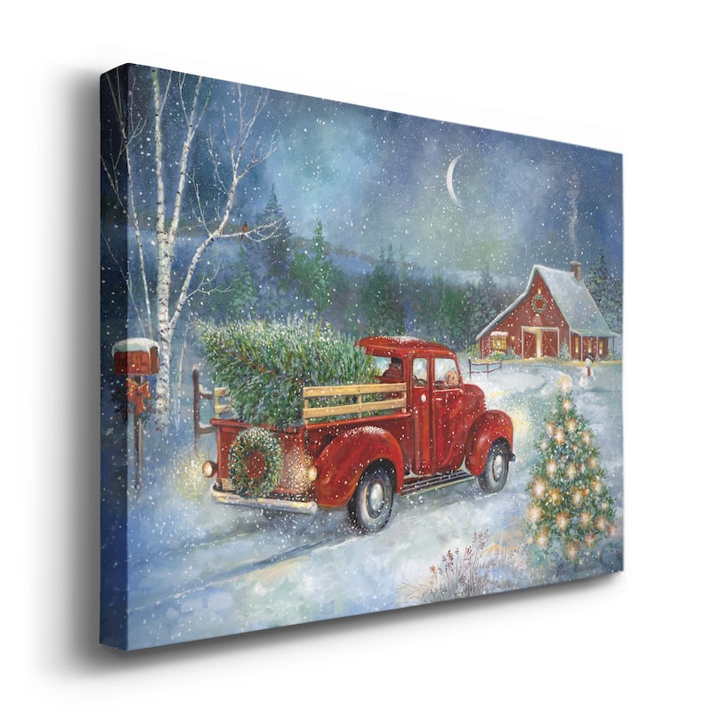 Moonlit Skaters-Premium Gallery Wrapped Canvas - Ready to Hang